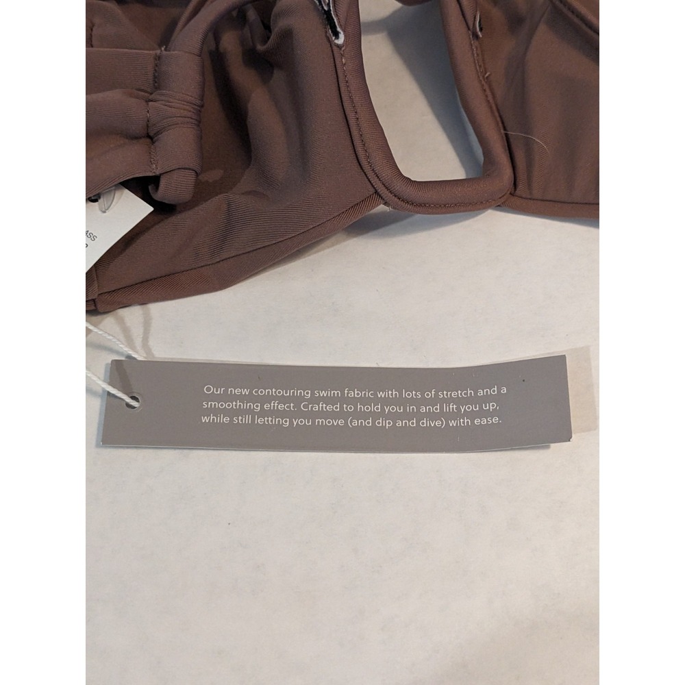 J. Crew Mira Bikini Top Classic Sculpt sz XL Smoky Willow Wood CJ786 NWT - Picture 13 of 16